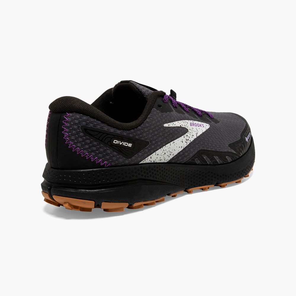 Chaussure Trail Running Brooks Light Trail Divide 4 GTX Citron Noir Femme | QUH-2547336